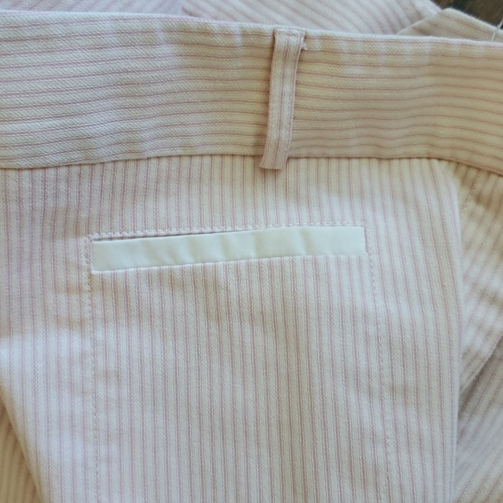 To the Max pinstripe Light Pink & White capris
